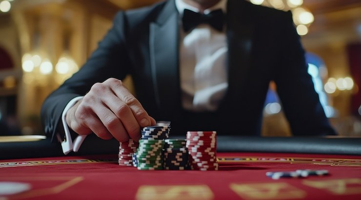 Antarmuka permainan blackjack live Yggdrasil